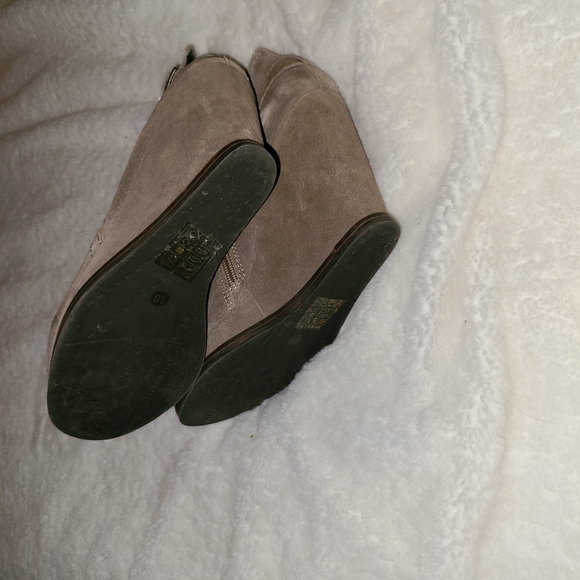 Dolce Vita Size 10 Brown Suede Leather Wedge Booties - Picture 6 of 15